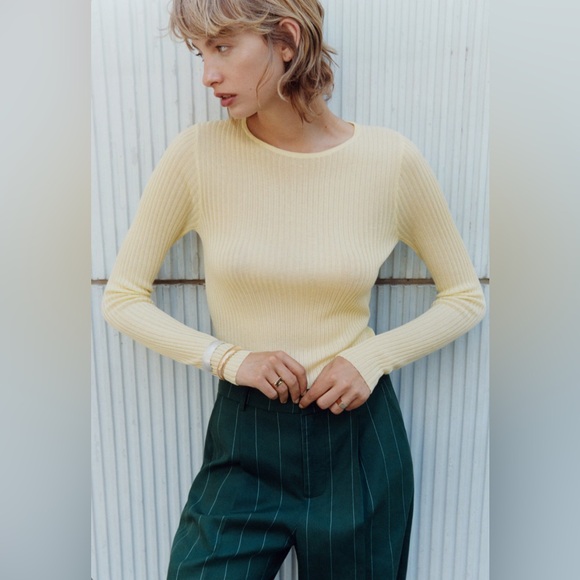 Mango Tops - NWT MANGO Fine Ribbed-Knit Sweater